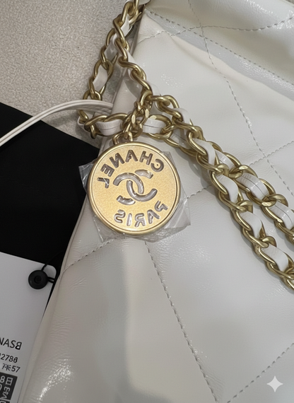 Chanel 25 Style Quilted Chain Shoulder Tote Bag