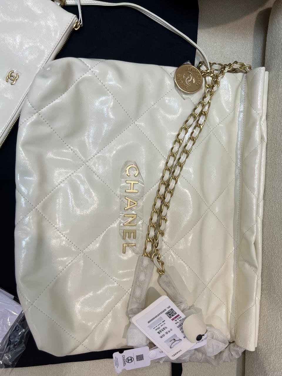 Chanel 25 Style Quilted Chain Shoulder Tote Bag