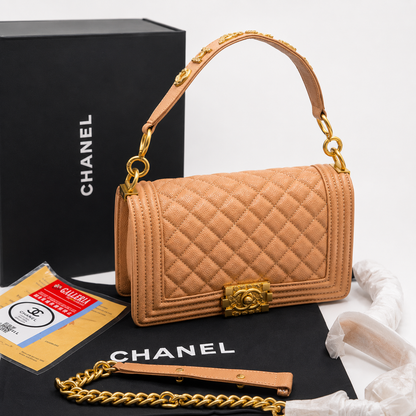 Chanel Boy Quilted Leather Shoulder Bag