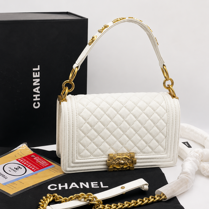 Chanel Boy Quilted Leather Shoulder Bag