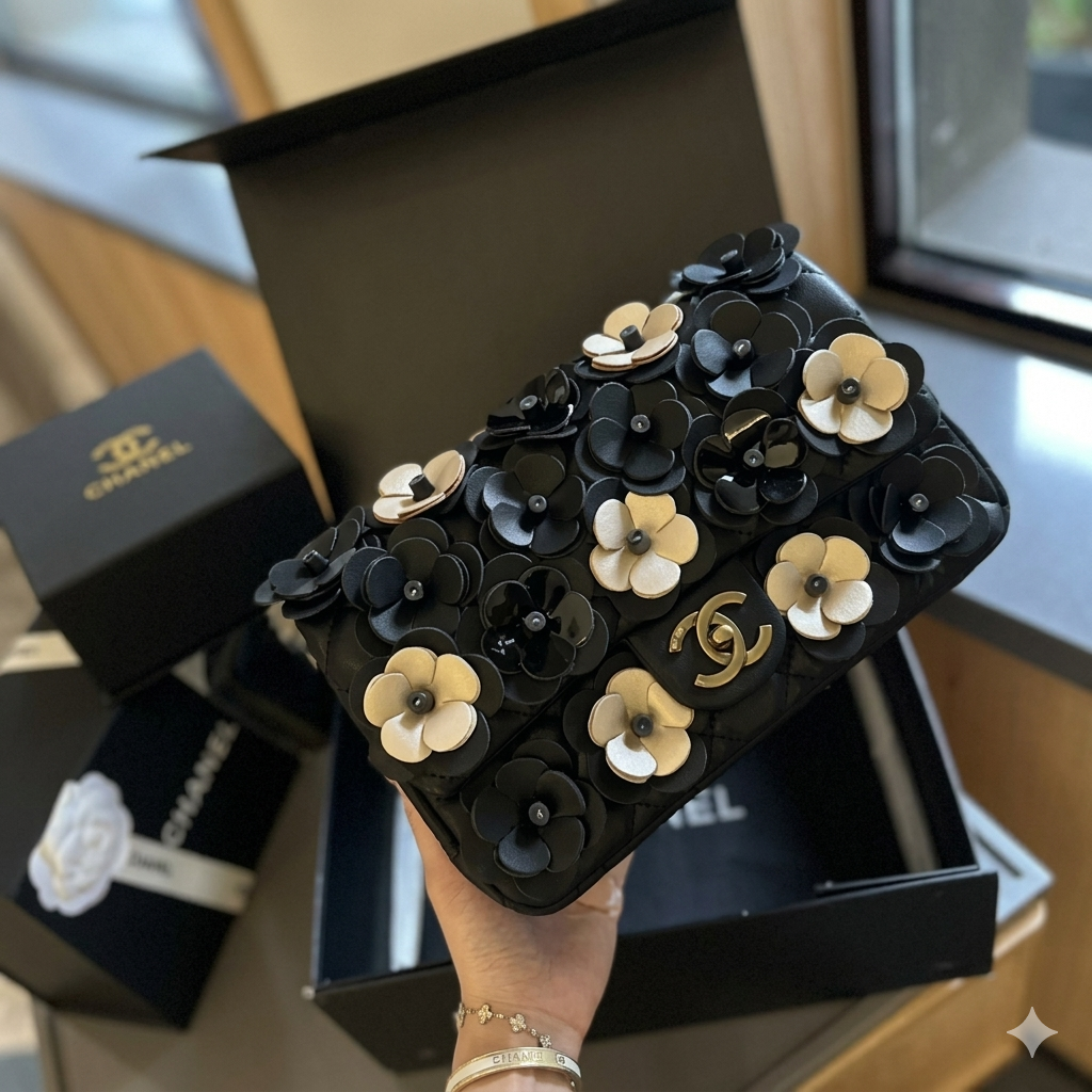 Chanel Camellia Flower Embellished Bag Style