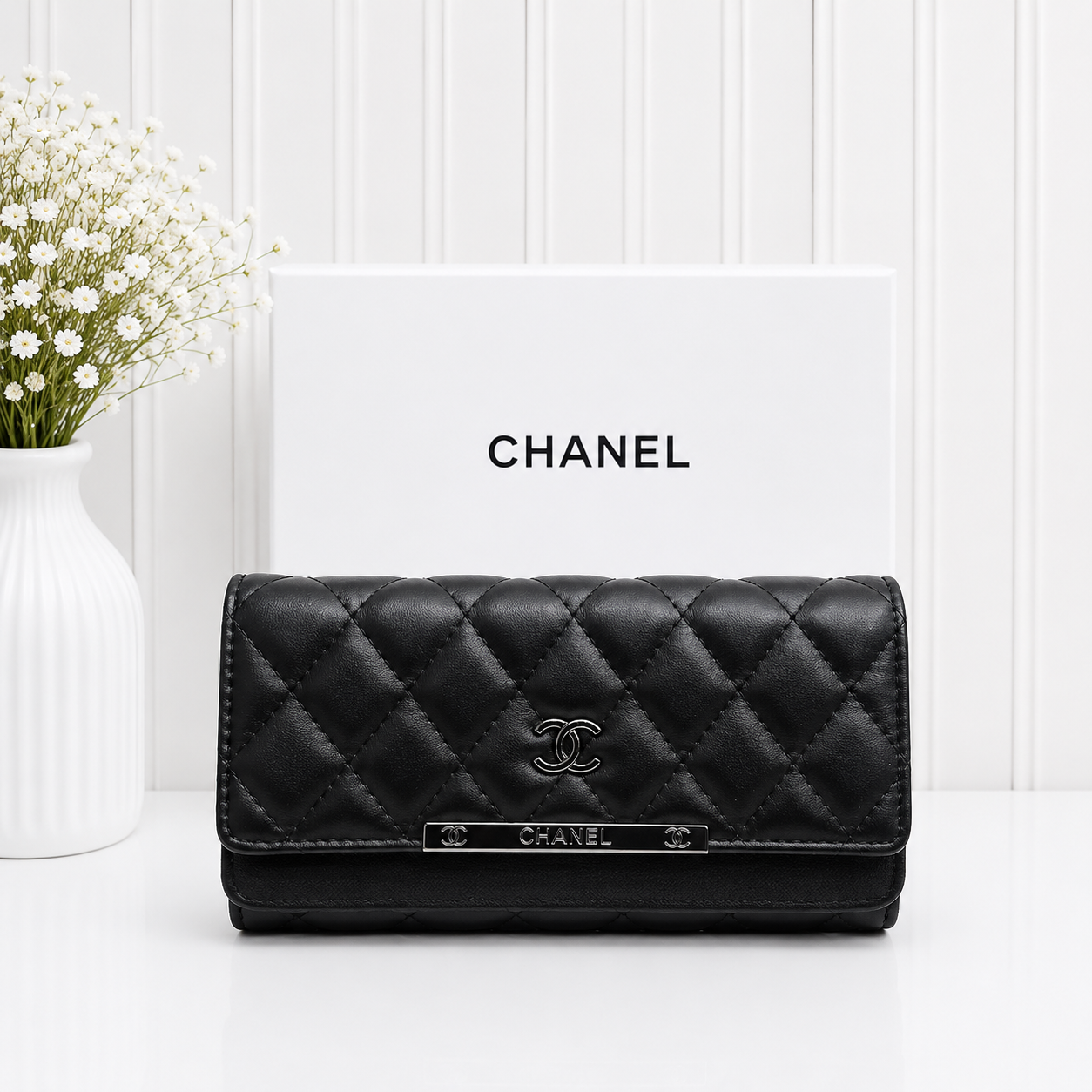 Chanel Classic Quilted Continental Long Wallet