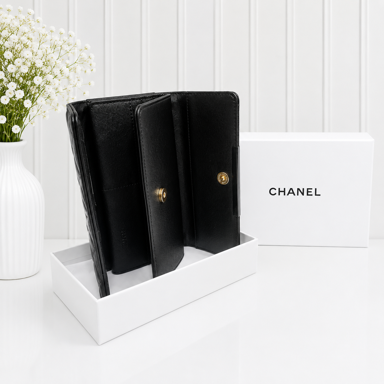 Chanel Classic Quilted Continental Long Wallet
