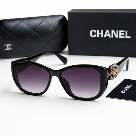 Chanel Classic Rectangle Gradient Sunglasses with CC Logo