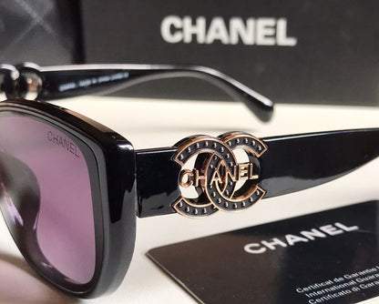 Chanel Classic Rectangle Gradient Sunglasses with CC Logo