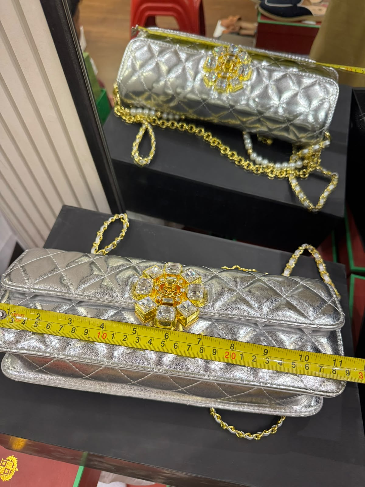 Chanel Crystal Camellia Quilted Flap Bag