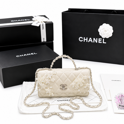 Chanel Floral Quilted Mini Flap Bag