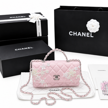 Chanel Floral Quilted Mini Flap Bag