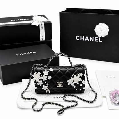Chanel Floral Quilted Mini Flap Bag