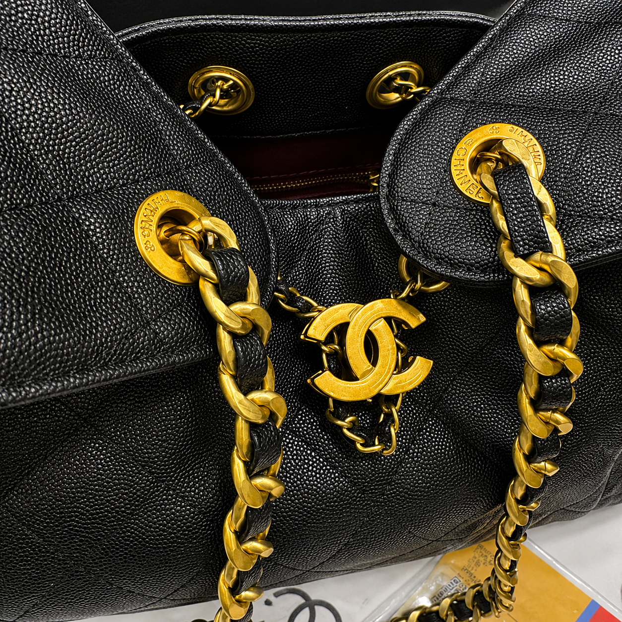Chanel Quilted Chain Bucket Shoulder Bag