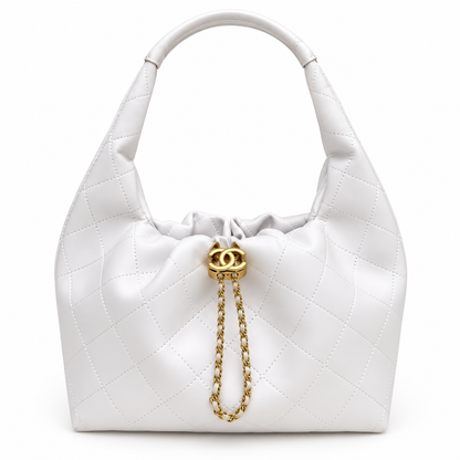 Chanel Quilted Chain Hobo Shoulder Bag