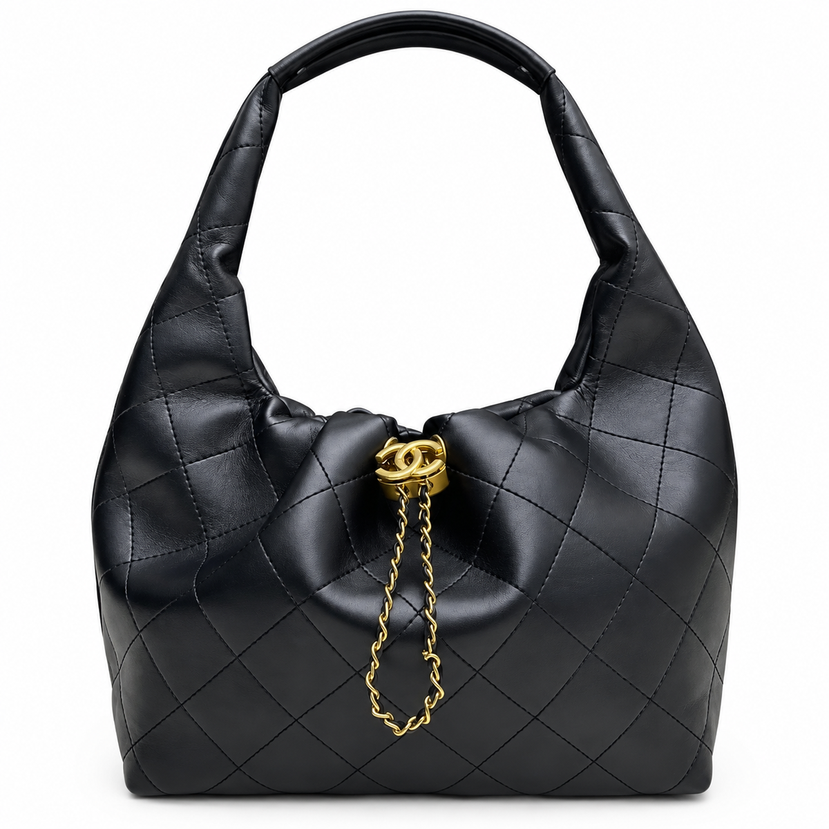 Chanel Quilted Chain Hobo Shoulder Bag