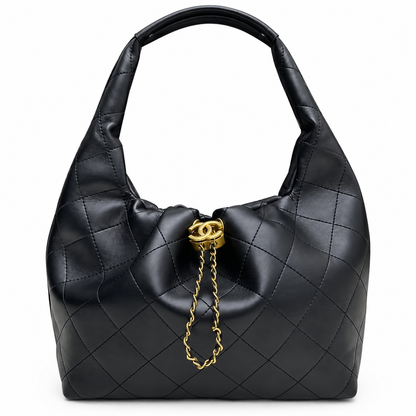 Chanel Quilted Chain Hobo Shoulder Bag