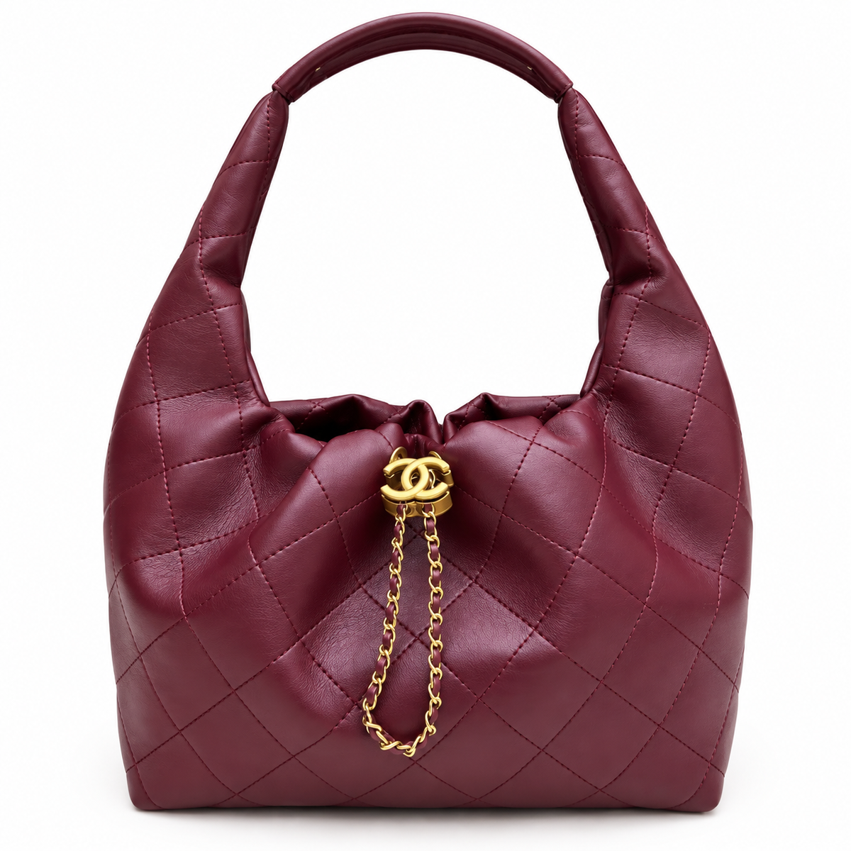Chanel Quilted Chain Hobo Shoulder Bag