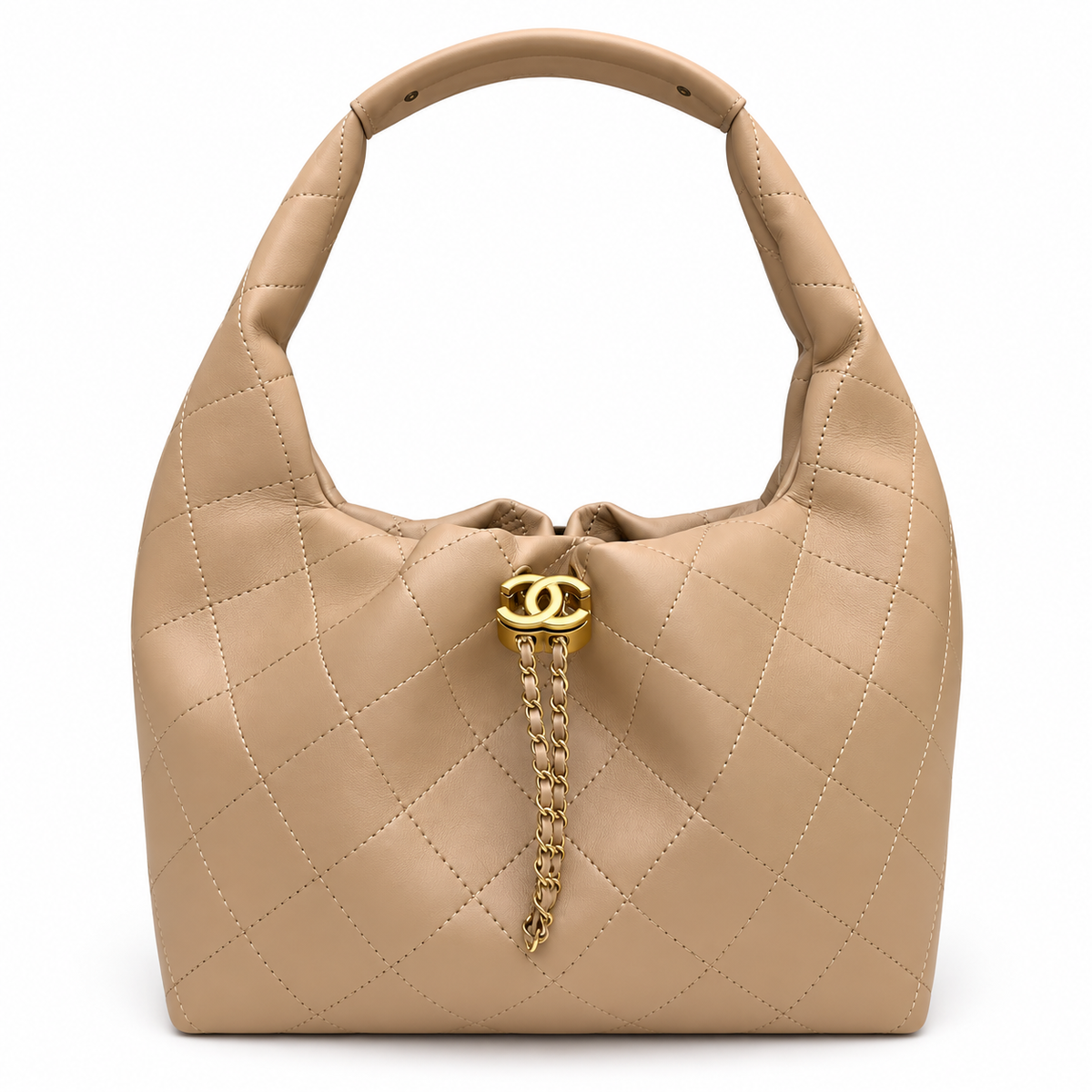 Chanel Quilted Chain Hobo Shoulder Bag