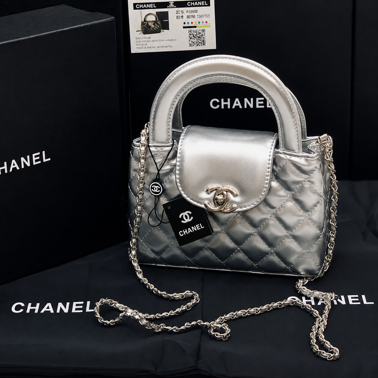 Chanel Quilted Mini Top Handle Bag