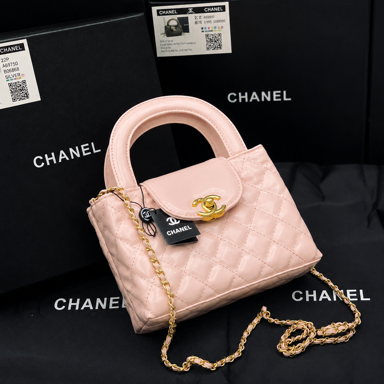 Chanel Quilted Mini Top Handle Bag