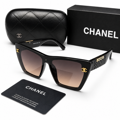 Chanel Quilted Temple Shield Sunglasses