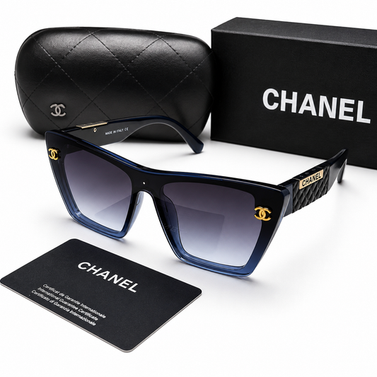 Chanel Quilted Temple Shield Sunglasses