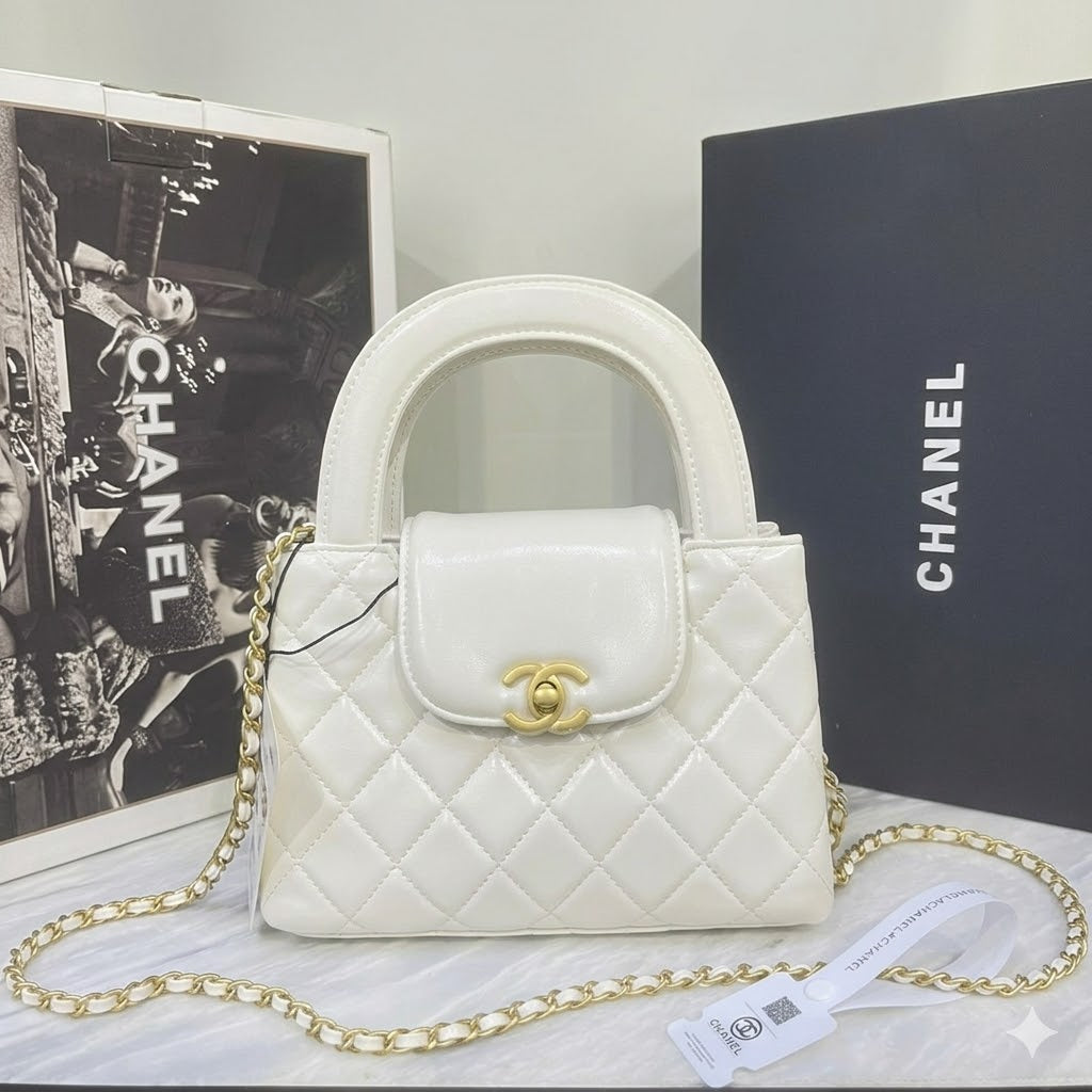 Chanel Quilted Top Handle Chain Mini Bag