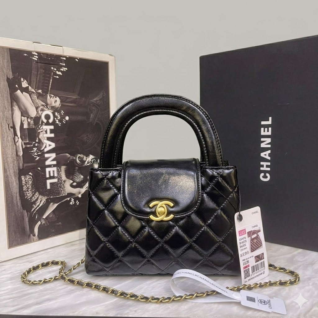 Chanel Quilted Top Handle Chain Mini Bag