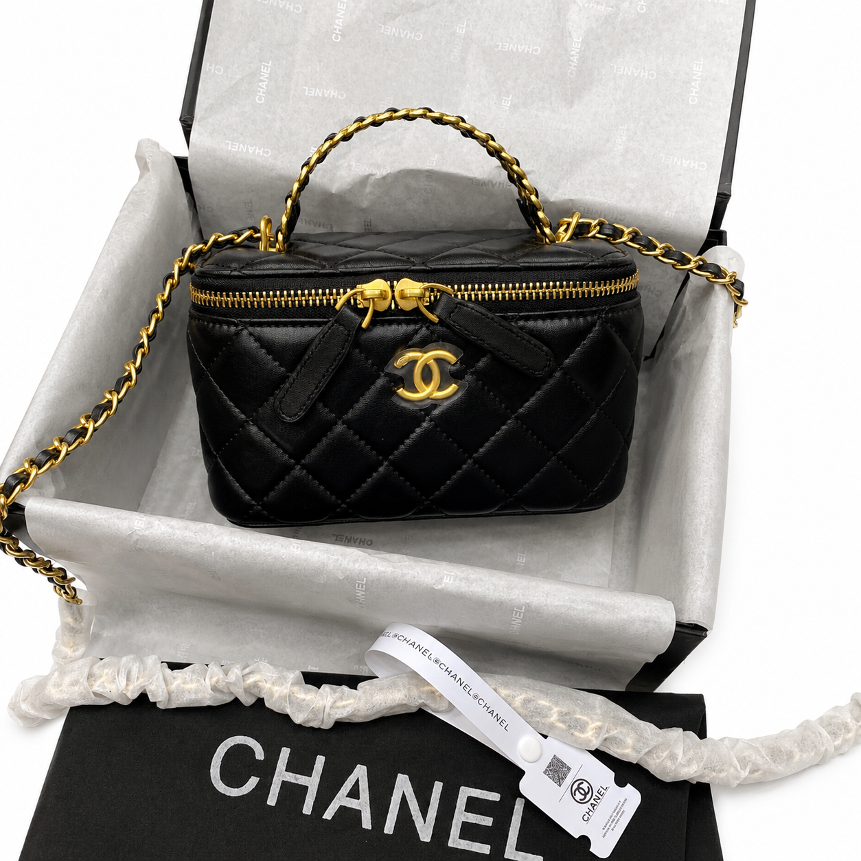 Chanel Quilted Vanity Case Shoulder Bag