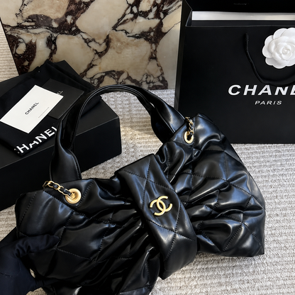 Chanel Ruched Chain Shoulder Bag