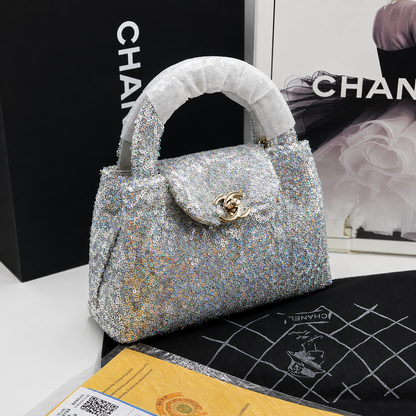 Chanel Sequin Top Handle Flap Bag
