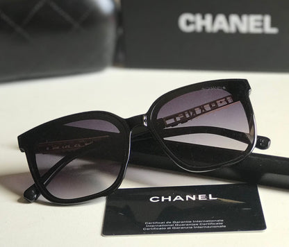 Chanel Square Frame Logo Sunglasses Style