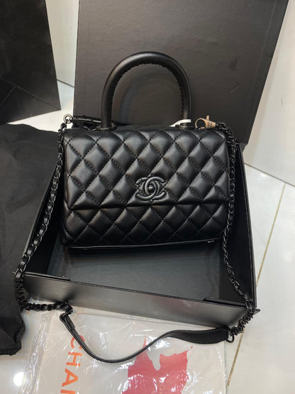 Chanel Coco Quilted Top Handle Bag - MODEL NUM AS2402-9