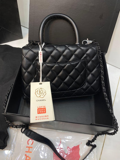 Chanel Coco Quilted Top Handle Bag - MODEL NUM AS2402-9