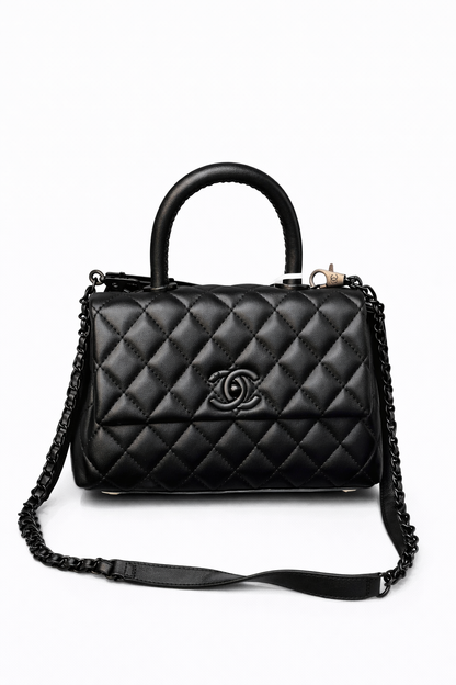 Chanel Coco Quilted Top Handle Bag - MODEL NUM AS2402-9