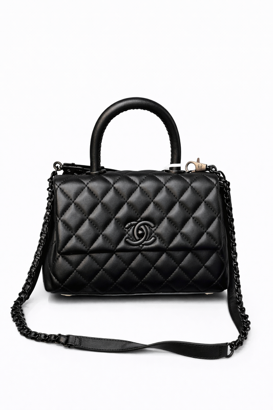 Chanel Coco Quilted Top Handle Bag - MODEL NUM AS2402-9