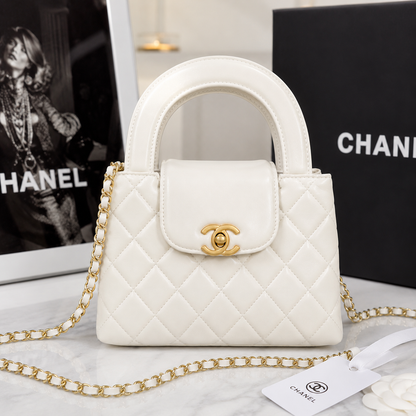 Chanel Quilted Top Handle Chain Mini Bag
