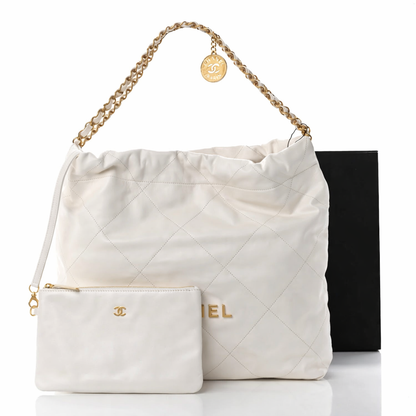 Chanel 25 Style Quilted Chain Shoulder Tote Bag