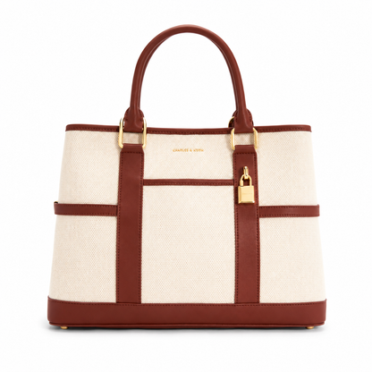 Charles & Keith Canvas Structured Tote Bag