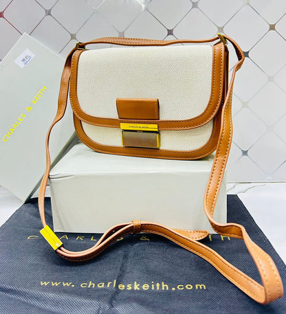 Charles & Keith Contrast Trim Crossbody Bag