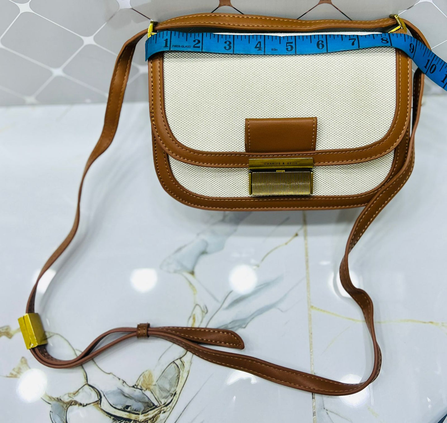 Charles & Keith Contrast Trim Crossbody Bag