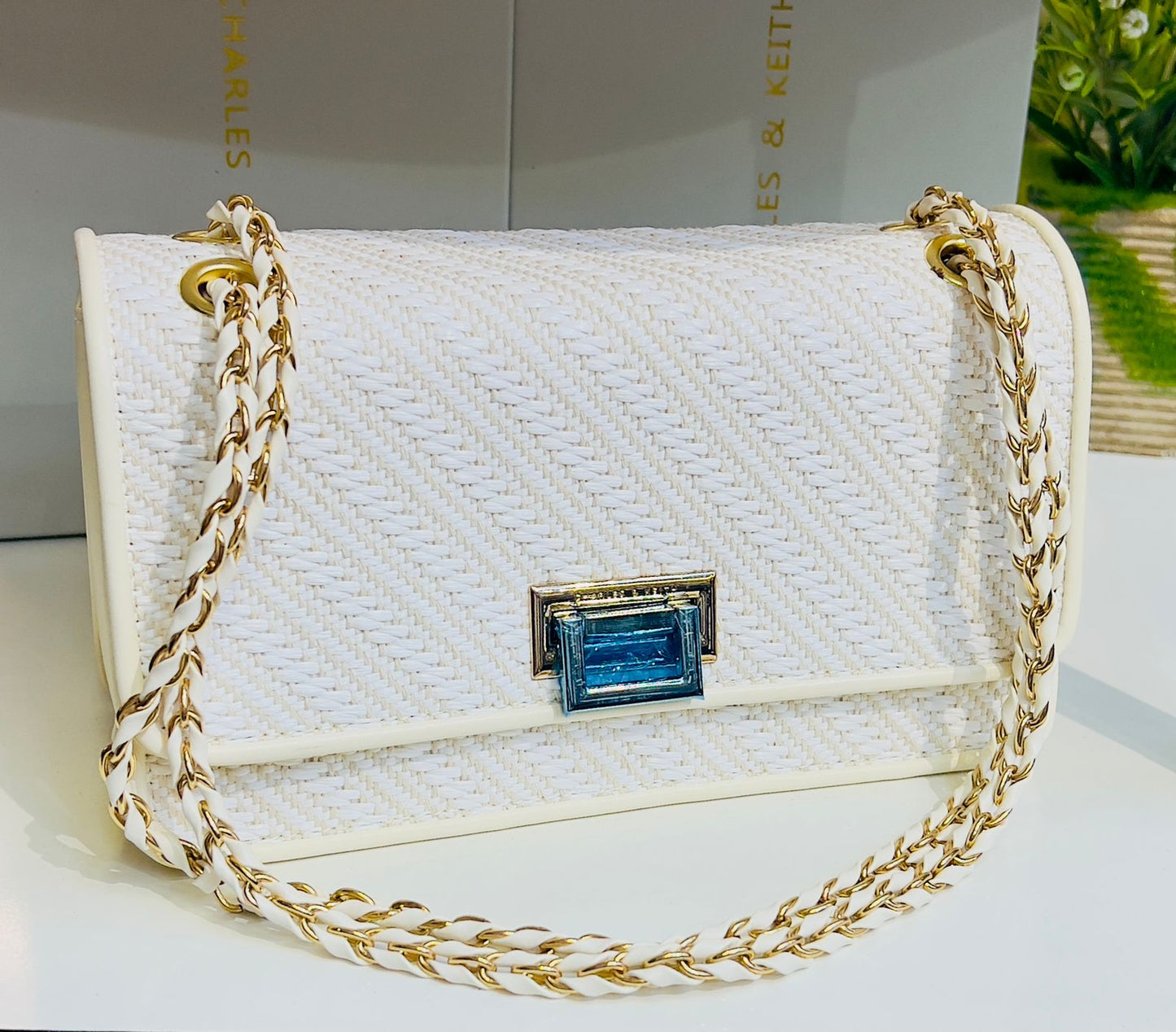 Charles & Keith Gem Lock Chain Shoulder Bag Style