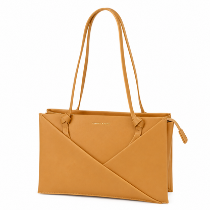 Charles & Keith Geometric Panel Tote Bag