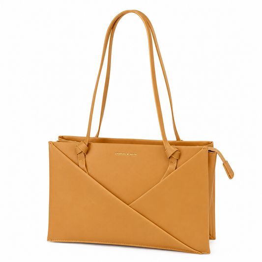 Charles & Keith Geometric Panel Tote Bag