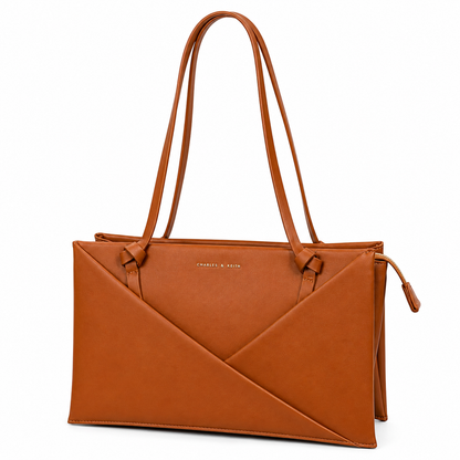 Charles & Keith Geometric Panel Tote Bag