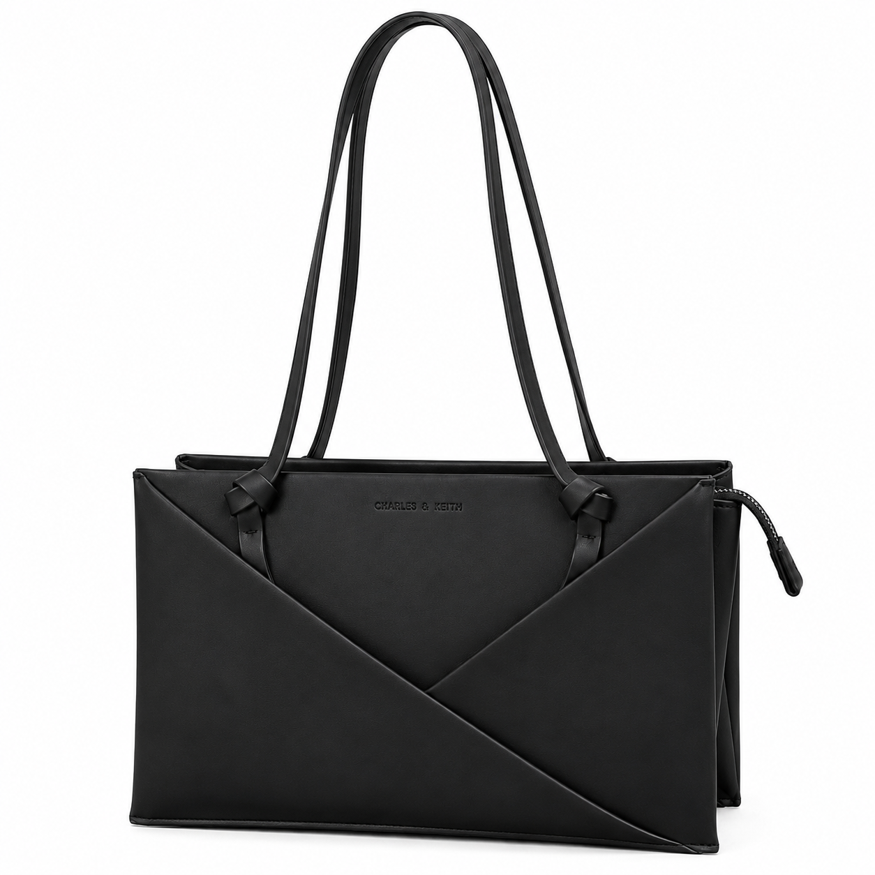Charles & Keith Geometric Panel Tote Bag