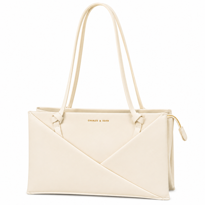 Charles & Keith Geometric Panel Tote Bag