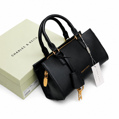 Charles & Keith Structured Top Handle Handbag