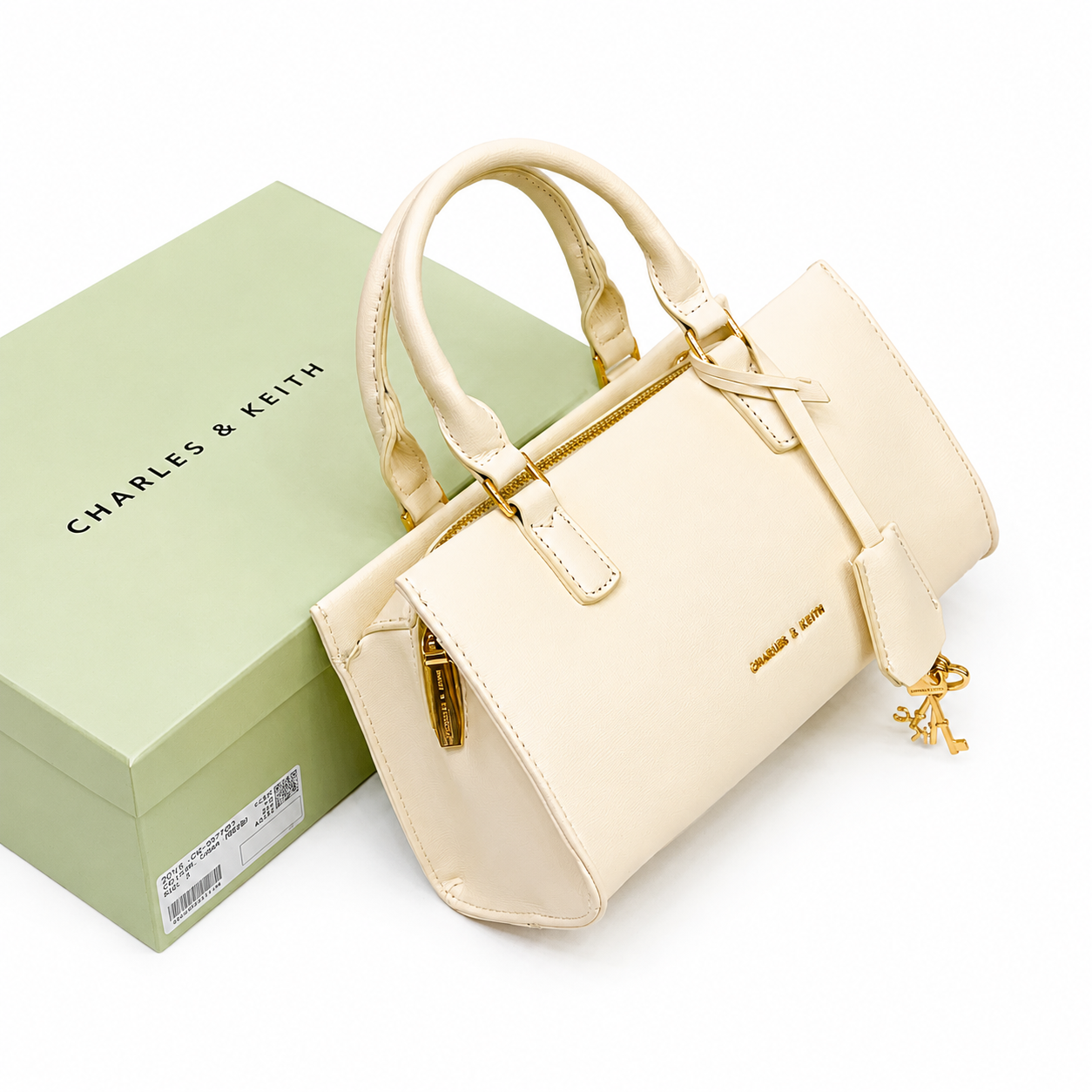 Charles & Keith Structured Top Handle Handbag