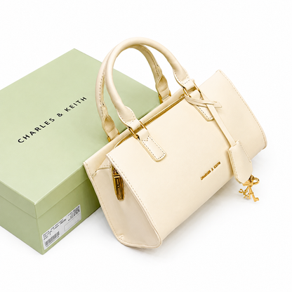 Charles & Keith Structured Top Handle Handbag