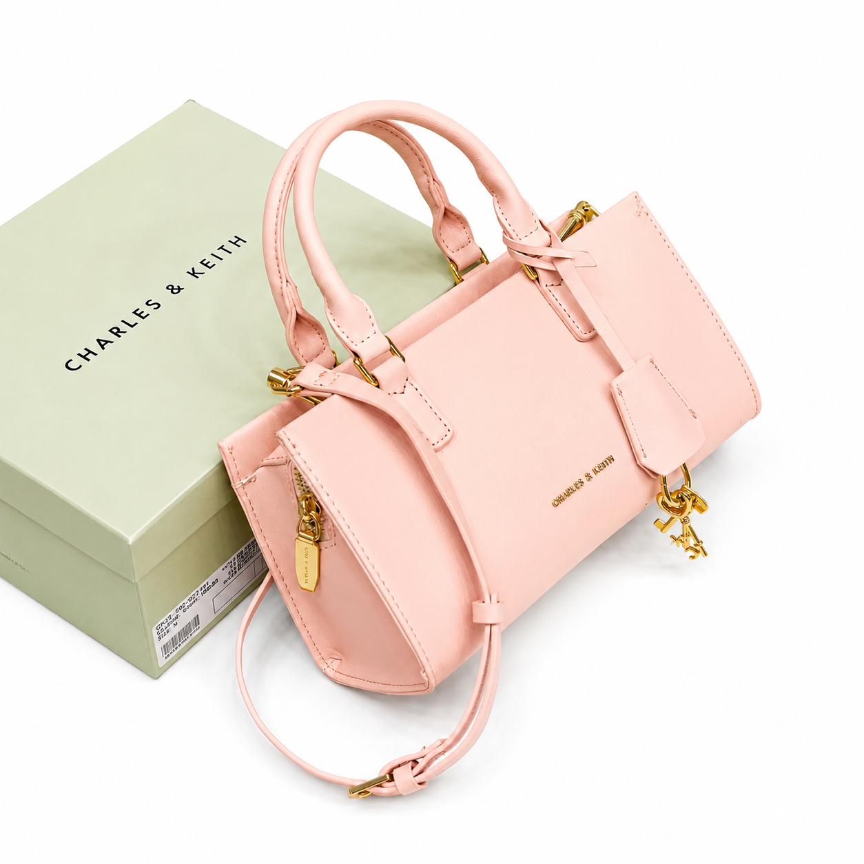 Charles & Keith Structured Top Handle Handbag