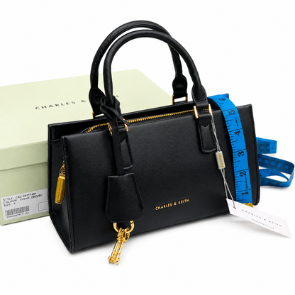 Charles & Keith Structured Top Handle Handbag