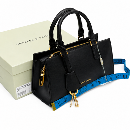 Charles & Keith Structured Top Handle Handbag